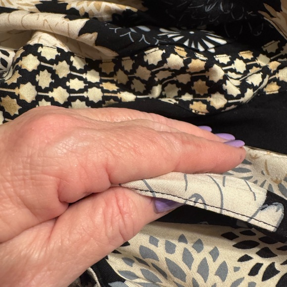 NWT H&M Black/Cream Mock Wrap Skirt SIZE: 10 #7 - Picture 6 of 7